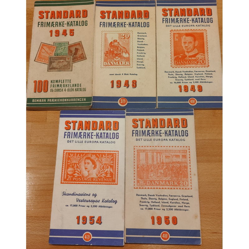 Standard katalogerne 1945,48,49,50,54