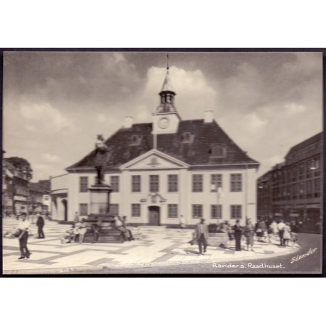 8900. Randers. Raadhuset, ubrugt, storformat (Stenders) 