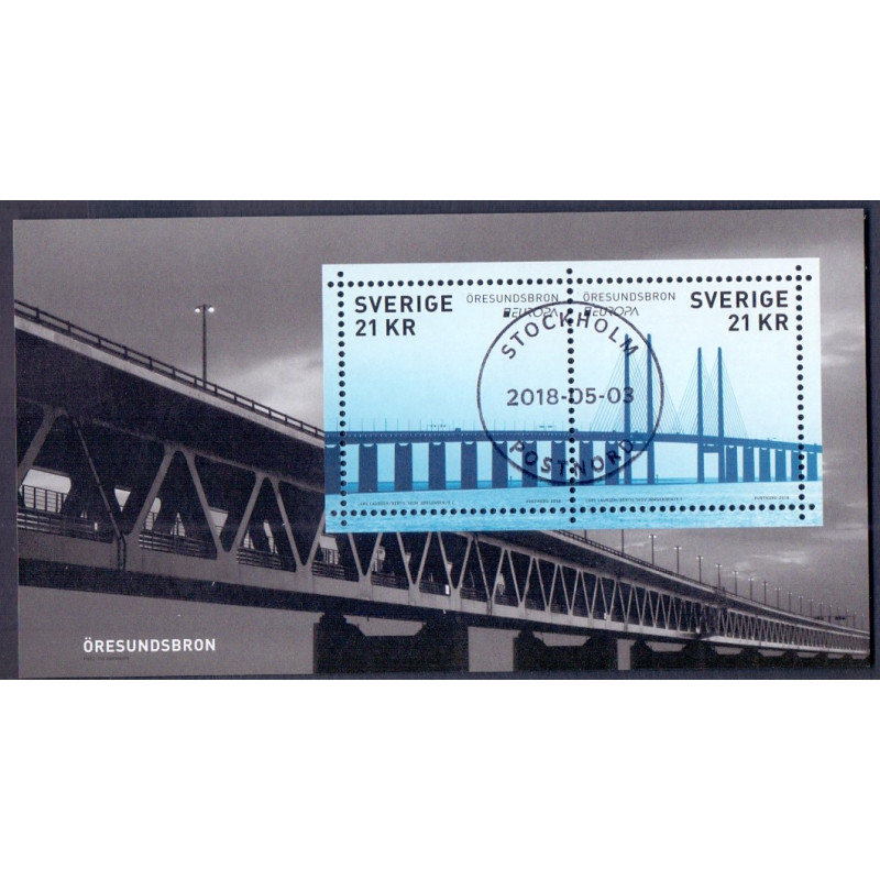 Sverige 2018. Europa. Broer, miniark. AFA nr. 3202  (o)  , stemplet FDC, (o)