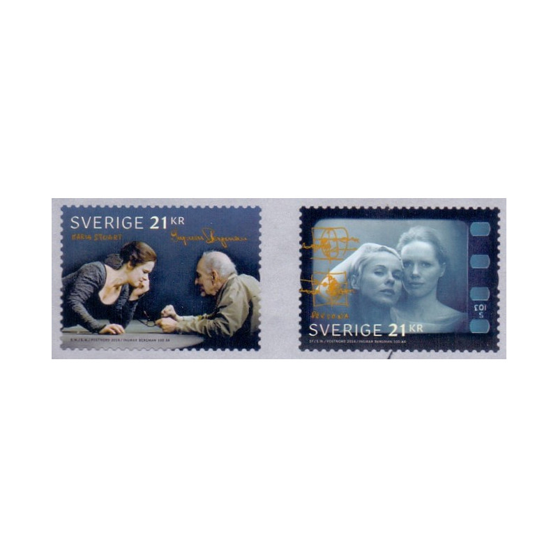 Sverige 2018. Ingmar Bergmann 100 år. AFA nr. 3203-04 **  , stemplet FDC, (o)