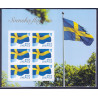Sverige 2018. Sveriges Flag, i miniark. AFA nr. 3205B **  , stemplet FDC, (o)