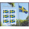 Sverige 2018. Sveriges Flag, i miniark. AFA nr. 3205B **  , stemplet FDC, (o)