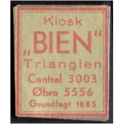 Frimærkepenge 1 Øre. "KIOSKEN BIEN"