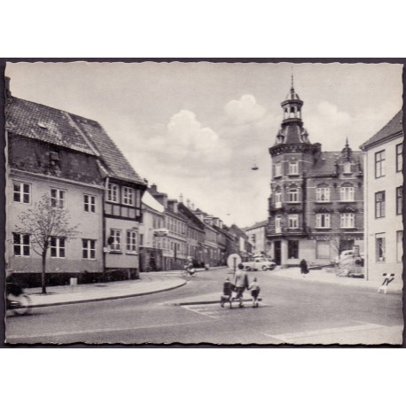 8900. Randers. Nørregade og Adelgade, ubrugt, storformat (Stenders)