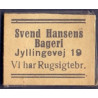 Frimærkepenge 1 Øre "Svend Hansens Bageri"