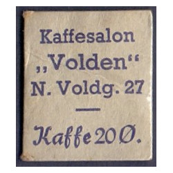 Frimærkepenge 1 Øre "Kaffesalon Volden"