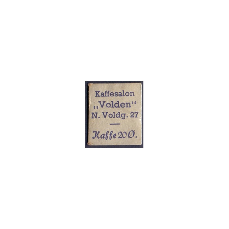 Frimærkepenge 1 Øre "Kaffesalon Volden"