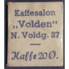 Frimærkepenge 1 Øre "Kaffesalon Volden"