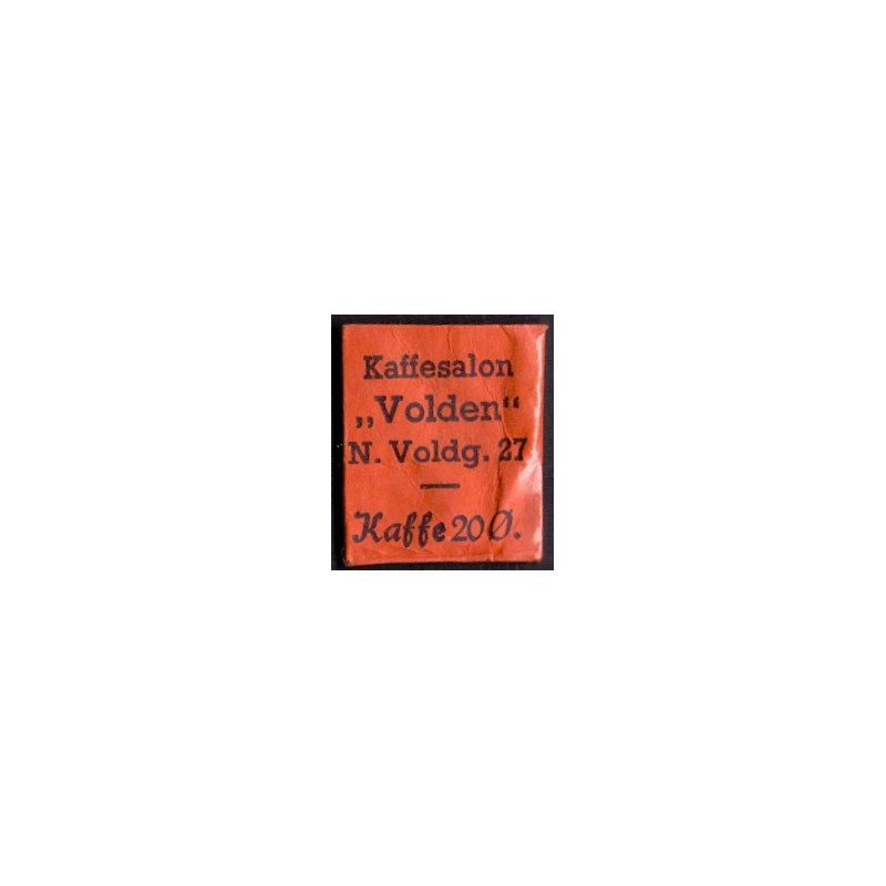 Frimærkepenge 1 Øre "Kaffesalon Volden"