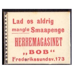 Frimærkepenge 1 Øre "HERREMAGASINET BOB"