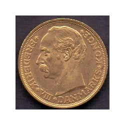 Frederik VIII. 20 kr. 1910 guldmønt goldcoin