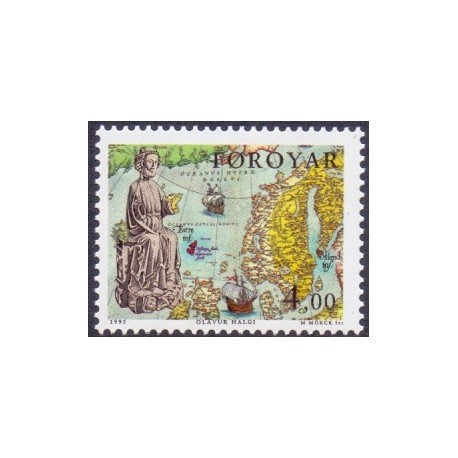 Færøerne 1995. Olav den Hellige  AFA nr. 280 komplet postfrisk