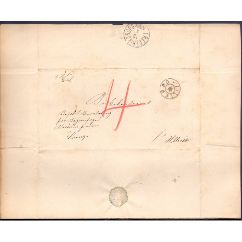 1872. Ufrankeret "Forlangt Indberetning fra Sognepræsten med stjernestempel LILLERØD