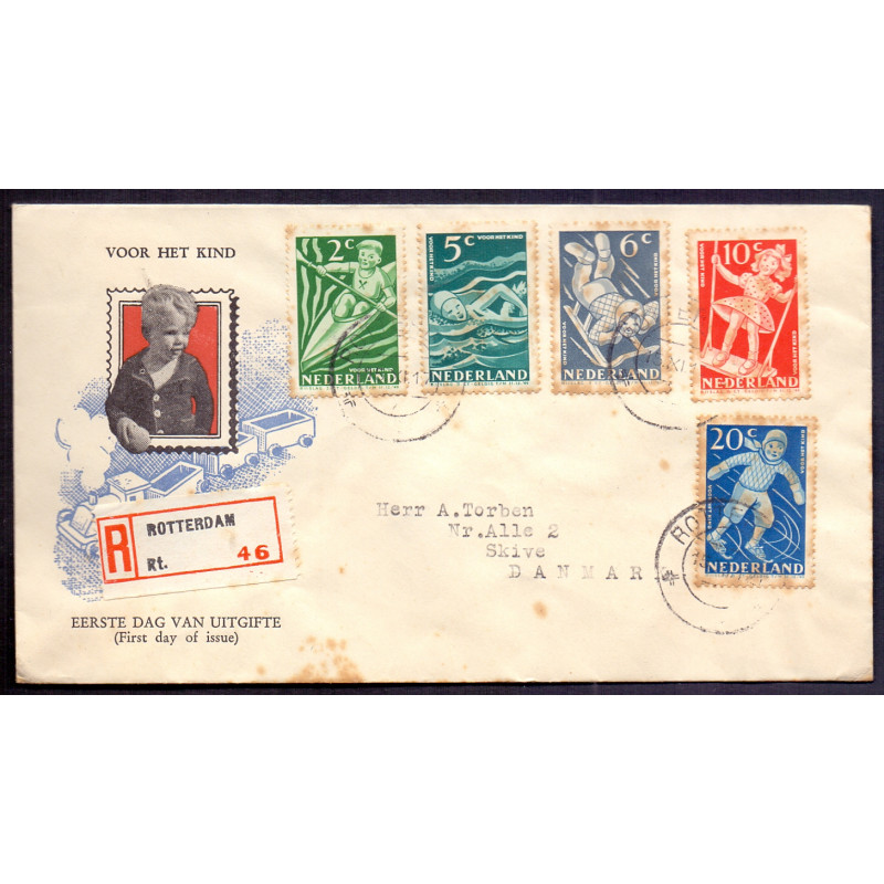 Nederland 1948. FDC Rotterdam 15.XI.1948. AFA nr 512-16