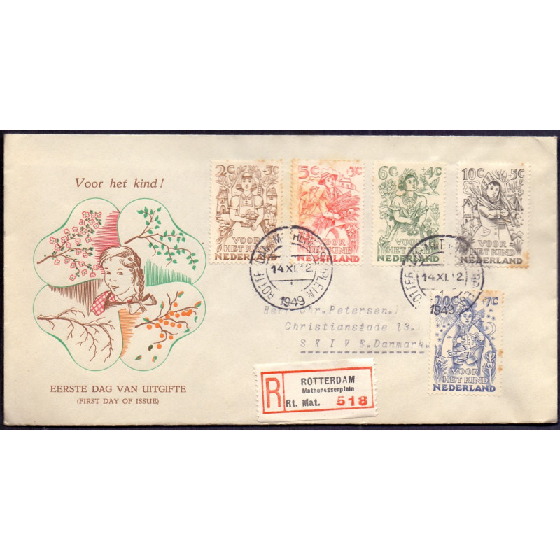 Nederland 1949. FDC  14 XI 1949 AFA nr 545-49