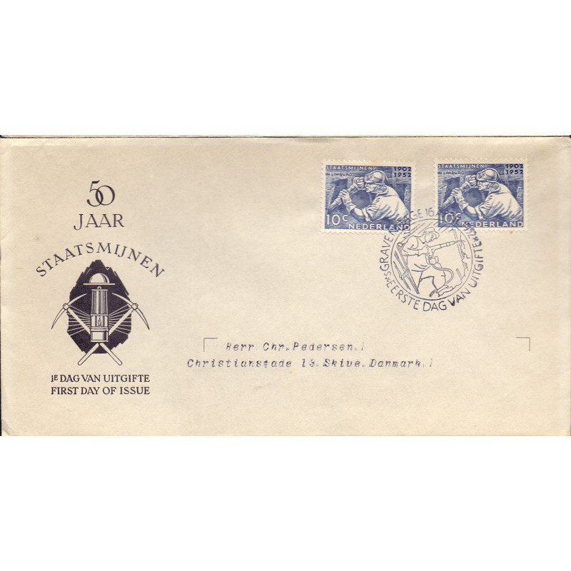 Nederland 1952. FDC GRAVENHAGEN 16 April 1952 E8 AFA 587