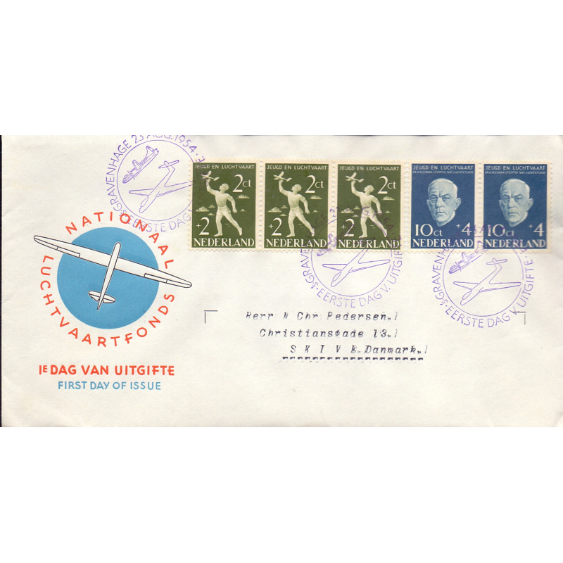 Nederland 1954. FDC GRAVENHAGEN 23 AUG 1954 E17 AFA nr 644-45