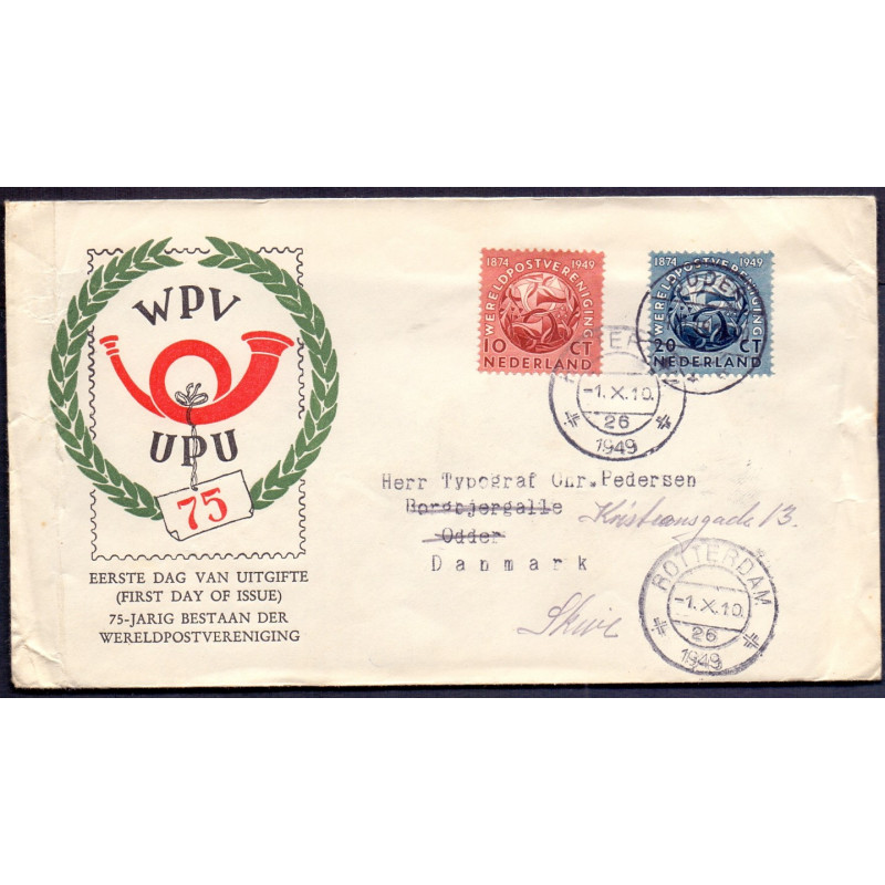 Nederland 1949. FDC ROTTERDAM 1 X 1949 AFA nr 543-44