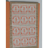 1950. SPAREMÆRKEBOG. Orange udgave med 20 stk 1 kr og 37 stk. 25 øre SITDLIMAT SPAREMÆRKE fra 12 Dec 1950