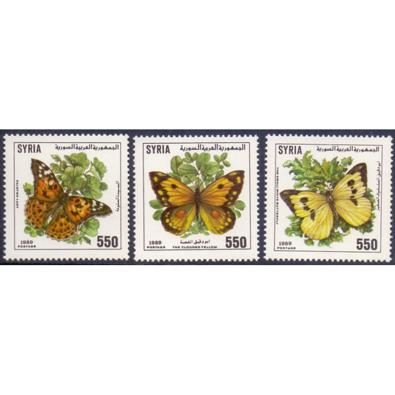 SYRIA. 1989. Butterflyies in complete set. AFA nr. 1758-60 **/MNH