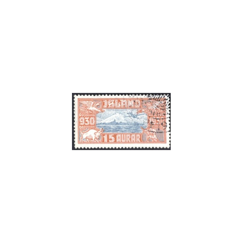 Island. 1930. Altingsjubilæum 15 Aur. AFA nr. 142  **   postfrisk st. stemplet FDC