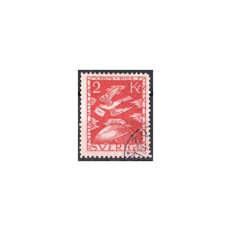 Sverige. 1924. Verdenspostforeningen, 2 Kr. AFA nr. 187 **  postfrisk stemplet FDC st,
