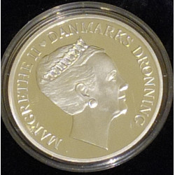 Margrethe II 70-års fødselsdag. 500 kr. 2010 SØLVMØNT