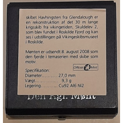 Tema mønt HAVHINGSTEN, 20 kr. 2008 i kvalitet proof, og æske