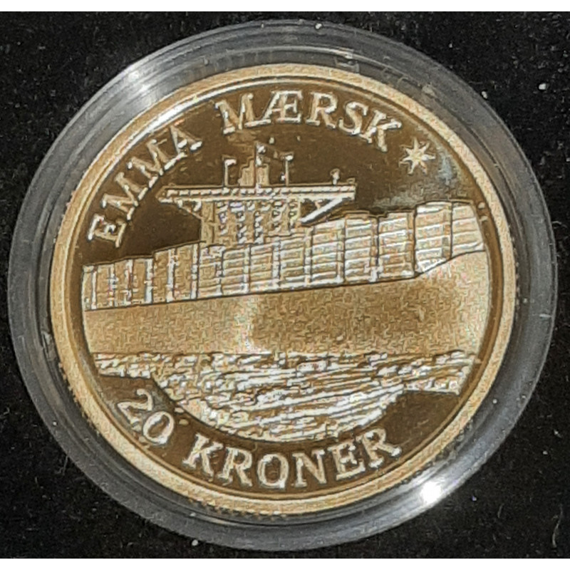 Tema mønt FÆRØBÅDE, 20 kr. 2009 i kvalitet proof, og æske