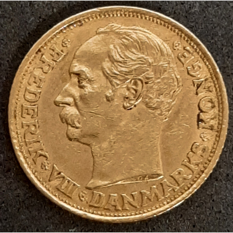 Frederik VIII. 10 kr. 1908 guldmønt goldcoin