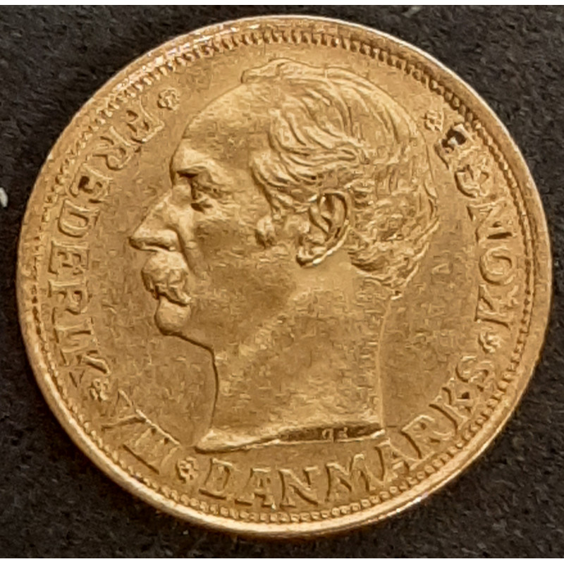 Frederik VIII. 10 kr. 1909 guldmønt goldcoin