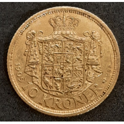 Frederik VIII. 10 kr. 1909 guldmønt goldcoin