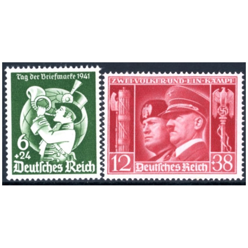 Rige. 1941, Frimærkets dag & Våbenbroderskab. AFA nr. 757-58 **        st. used