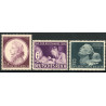 Rige. 1942. Mozart, Frimærket dag & Heltemindedagen. AFA nr. 801-03 **     st. used