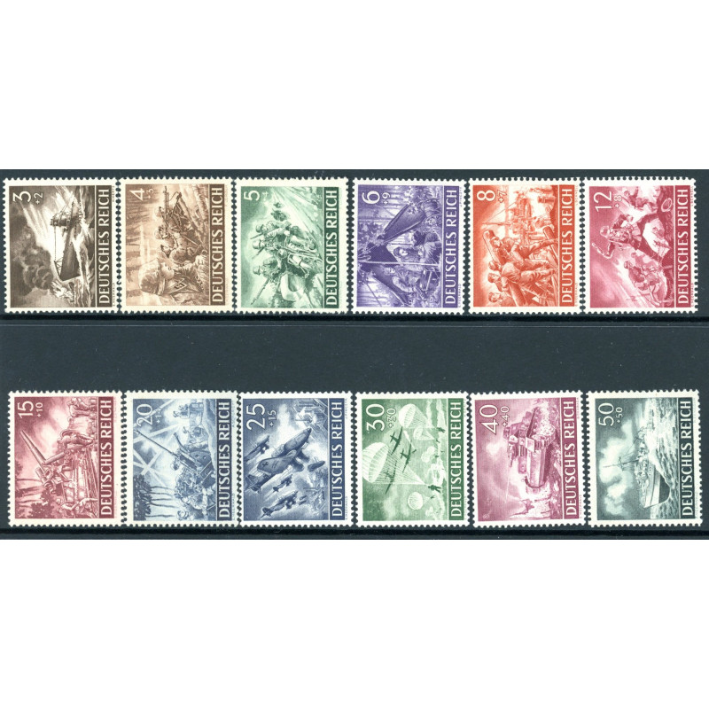 Rige. 1943. Heltemindedagen. AFA nr. 826-37 **    st. used