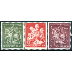Rige. 1943. Vinterhjælp & Guldsmedekunst. AFA nr. 854-56 **   st. used