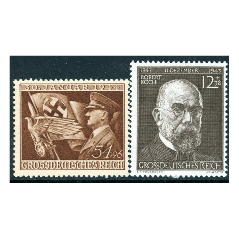 Rige. 1944. Robert Koch & 30 Januar mindemærke. AFA nr. 859-60 **   st. used