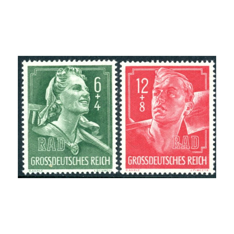 Rige. 1944. Arbejdstjeneste. AFA nr. 891-93 **   st. used