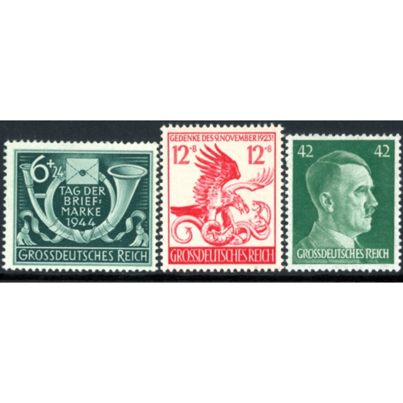 Rige. 1944. Frimærkets Dag, Suppleringsværdi, & 9 november. AFA nr. 899-901  **   st. used