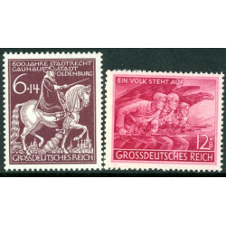 Rige. 1945. Oldenburg & Folkestormen. AFA nr. 902-03  **    st. used