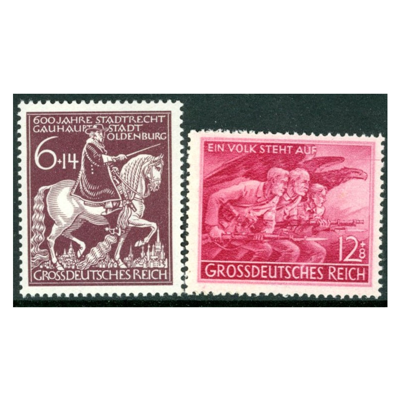 Rige. 1945. Oldenburg & Folkestormen. AFA nr. 902-03  **    st. used
