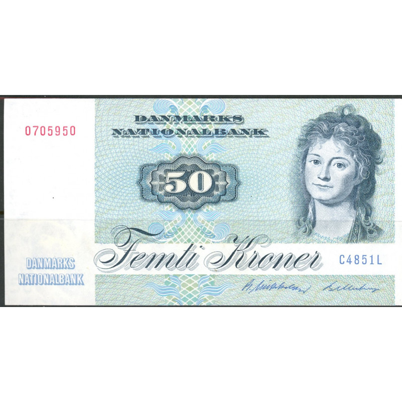 Danmark. 50 kr. Sieg 141 DOP 150 Pick 50 1985 C4 UNC