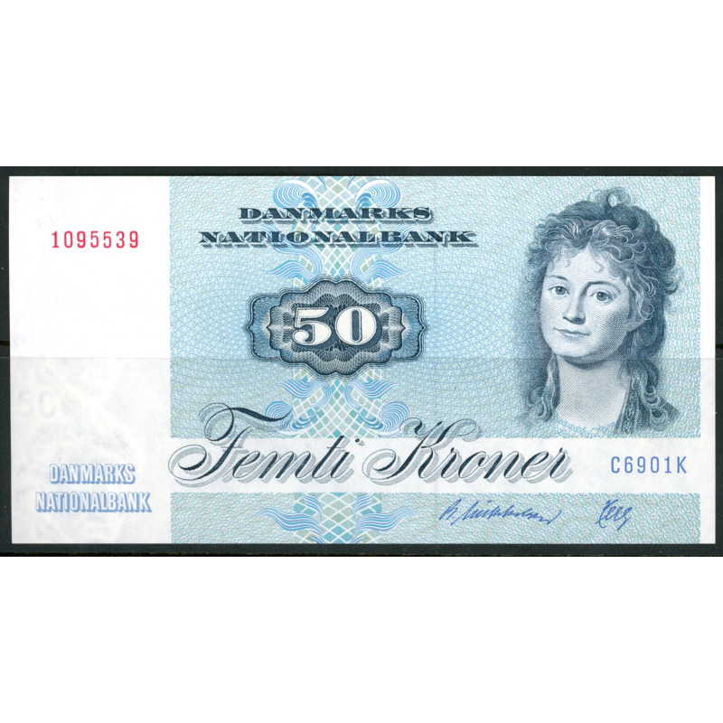 Danmark. 50 kr. Sieg 141 DOP 150 Pick 50 1990 C6 UNC