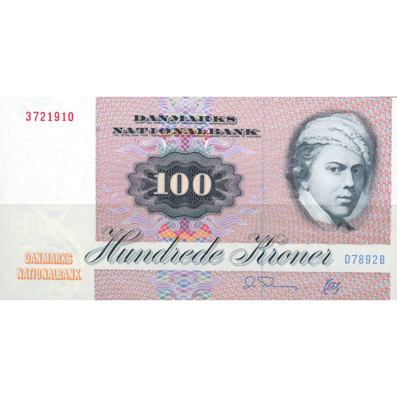 Danmark. 100 kr. Sieg 143 DOP 154 Pick 54 1989 D7 UNC