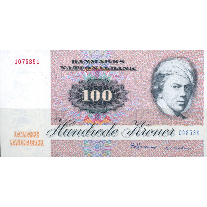 Danmark. 100 kr. Sieg 143 DOP 154 Pick 54 1985 C9 UNC
