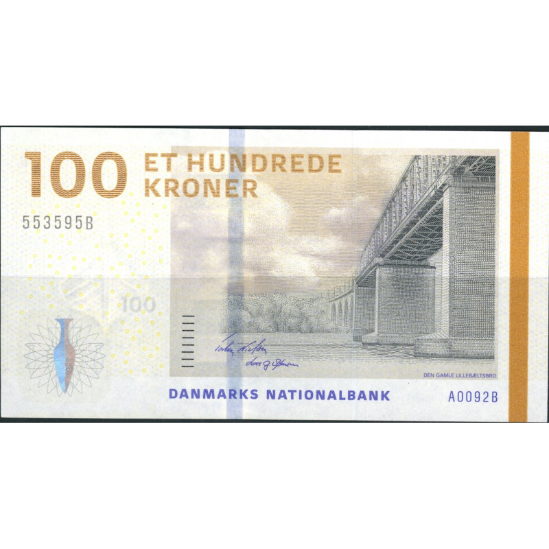Danmark. 100 kr. Sieg 157 DOP 166 Pick 66 2009 A0 UNC