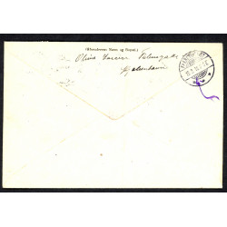 1919. Adressebrev  med 40 og 50 øre Chr. X
