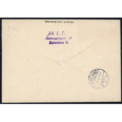 1919. Adressebrev single frankering med 40 øre Chr. X