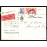 1918. Adressebrev med 2x10 og 40 øre Chr. X