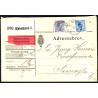 1919. Adressebrev med 20 og 40 øre Chr. X